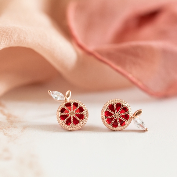 Sparkling Grapefruit Studs - Only 1 left! - Picture 6 of 10